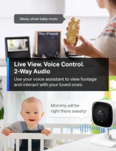 The TP-Link Tapo 1080P Indoor Security Camera for Baby Monitor. is a compact and reliable smart camera designed to help you monitor your home, baby, or pets with ease. With Full HD video, smart alerts, and remote access, it provides a simple yet effective way to stay connected to what matters most. Whether you're checking on a sleeping baby, watching your pets while you're away, or improving home security, this camera offers dependable performance and real-time monitoring directly from your smartphone.