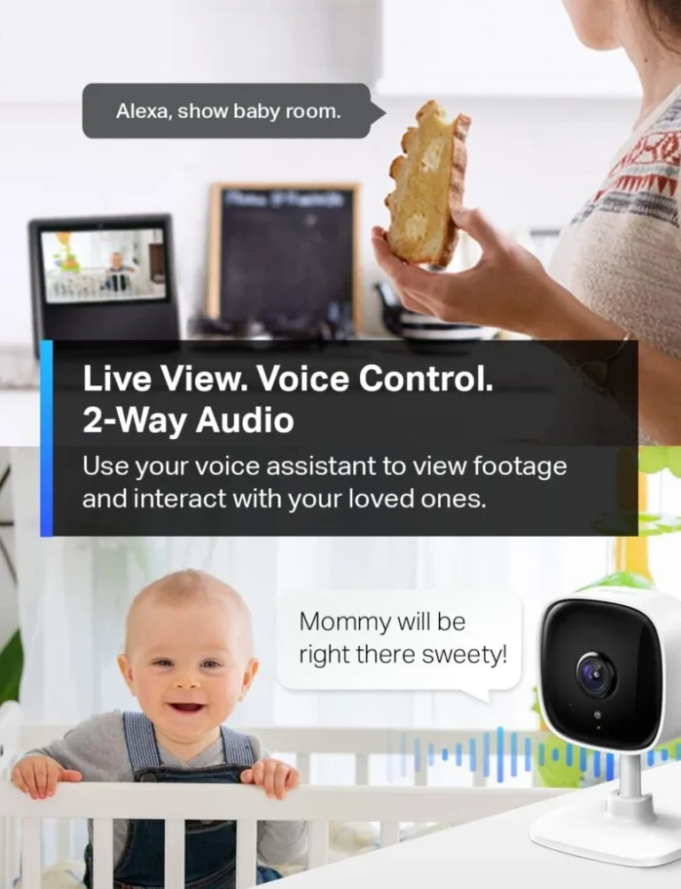 The TP-Link Tapo 1080P Indoor Security Camera for Baby Monitor. is a compact and reliable smart camera designed to help you monitor your home, baby, or pets with ease. With Full HD video, smart alerts, and remote access, it provides a simple yet effective way to stay connected to what matters most. Whether you're checking on a sleeping baby, watching your pets while you're away, or improving home security, this camera offers dependable performance and real-time monitoring directly from your smartphone.