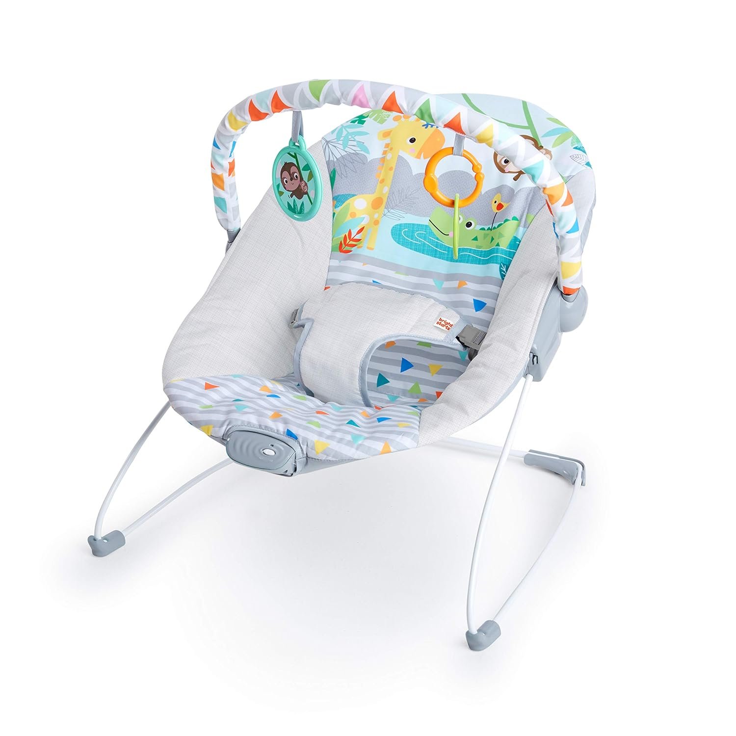 Bright Starts Baby Bouncer Soothing Vibrations Infant Seat - Removable -Toy Bar
