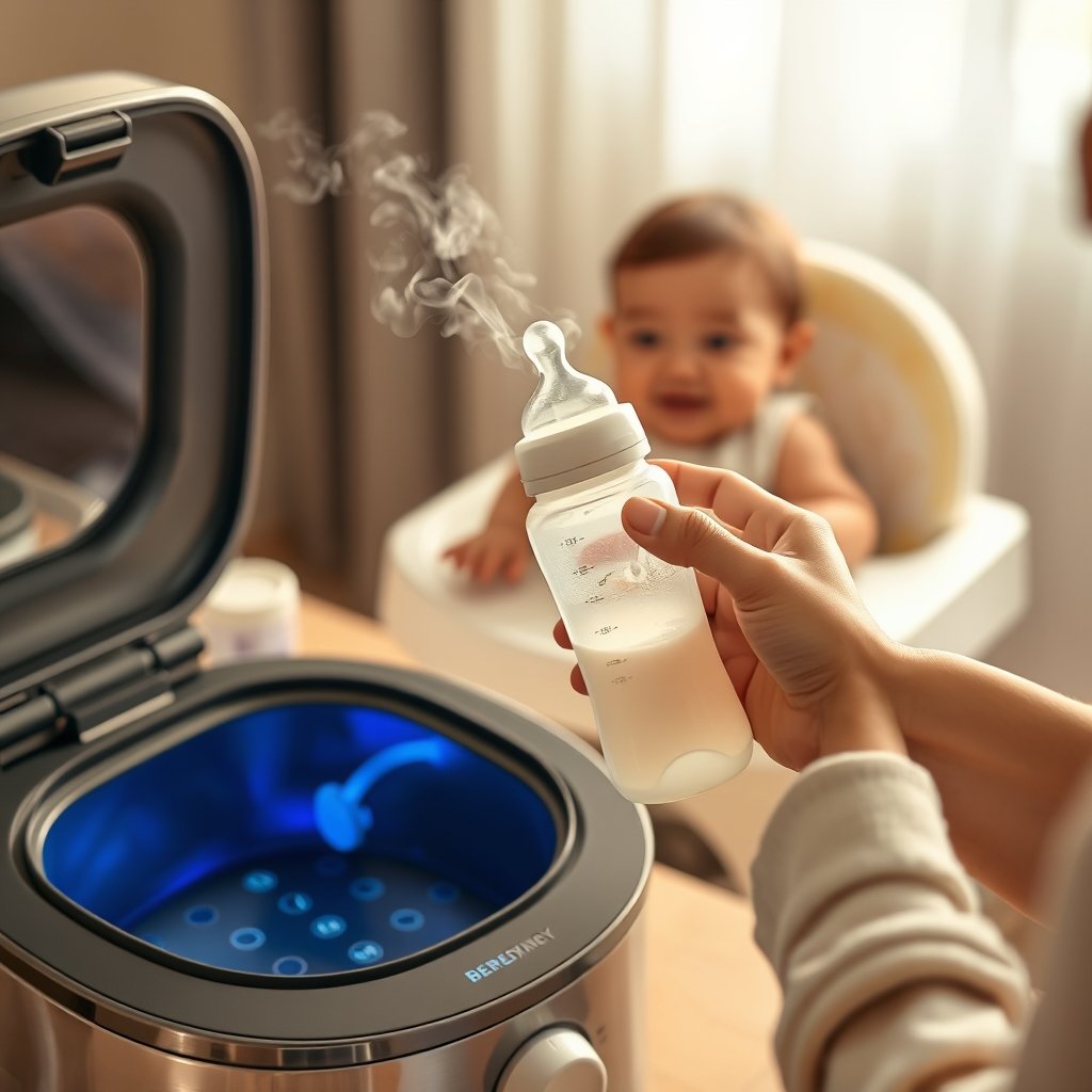 bottle warmer in action